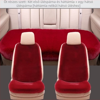 Téli autóülés párna – velúr töltet, Lychee mintázatú bőr felület, vékony deréktáj stílus, háttámla nélküli ülőpárna
