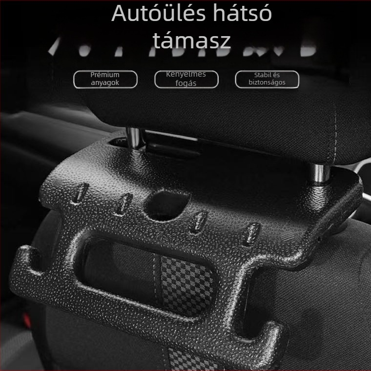 Autó kartámasz-horgony – ABS anyagból, modell Armrest hook, termékkód Armrest hook a1732, dekoratív matricák