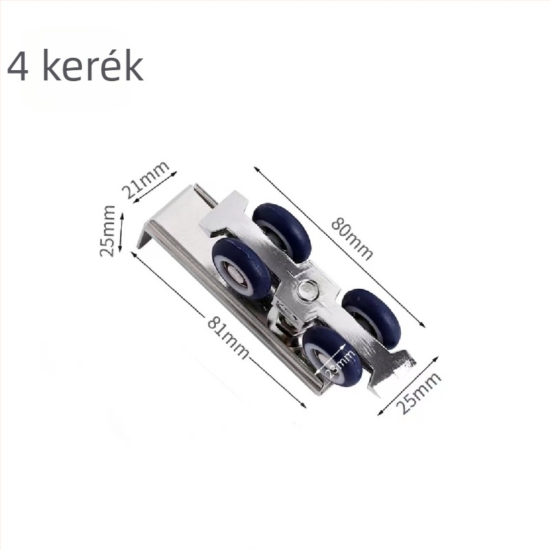 Függő görgő tolóajtókhoz — rozsdamentes acél/nylon, testreszabható minták, függő görgő design, modern minimalista stílus