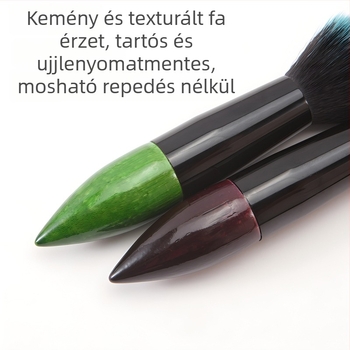 4 db professzionális sminkecset-készlet nylon sörtékkel és fa nyéllel, tokban