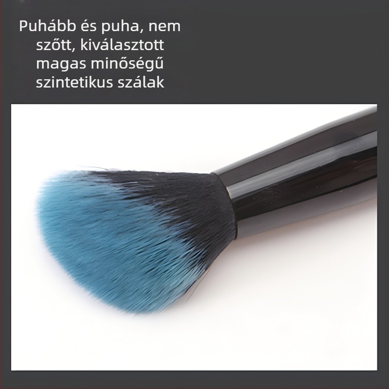 4 db professzionális sminkecset-készlet nylon sörtékkel és fa nyéllel, tokban