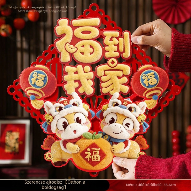 Ajtó matrica – 3D Áldás Szimbólum a Tavaszi Fesztiválhoz, Bevonatolt Papír, MN-MZMF, Fuyuan Márka