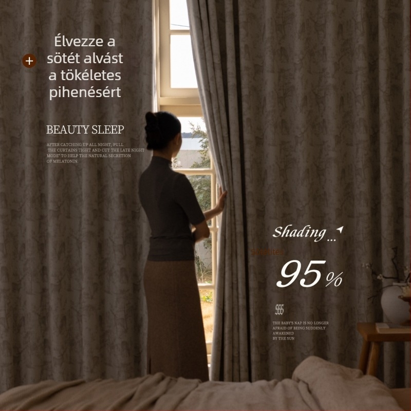 Jacquard Chenille függöny - Teljes sötétítés 90-100% - Amerikai stílus, Modell 322 Nara Deer (Anyag: Chenille; Szövés: Jacquard; Sötétség: 90-100%; Terek: Nappali, Hálószoba, Dolgozószoba, Étkező)