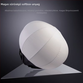 Élő közvetítéshez való világítás gömb alakú softbox-szal, modell YT-65CM, 101–150W, 110–220V, összecsukható