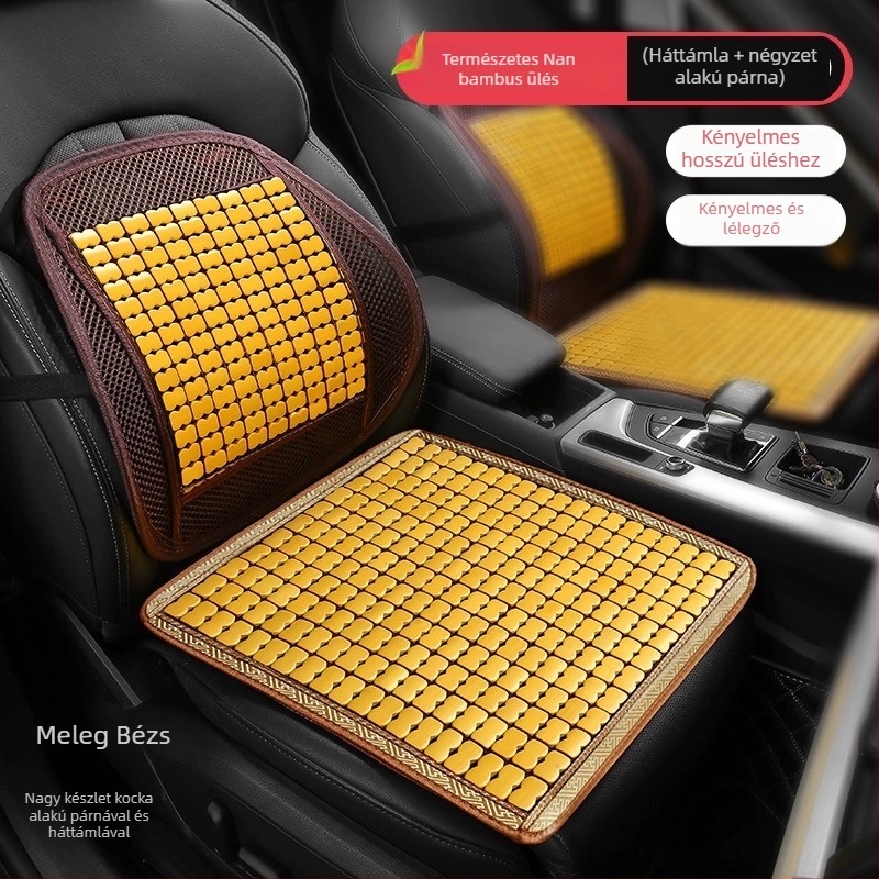 Yiju autóülés szett – bambuszlemezekből készült felület, nyári hűtés Ice Pad stílus, szellőzés, három darabos készlet öt helyre
