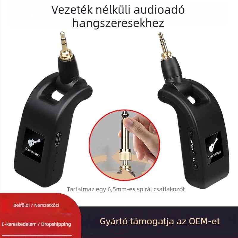 Vezeték nélküli audió transzmitter- és vevő készülék hangszeres eszközökhöz – Meieark E207, beépített 300-500 mAh, üzemidő 8-12 óra, SNR ≥ 85 dB, Bluetooth 1.2