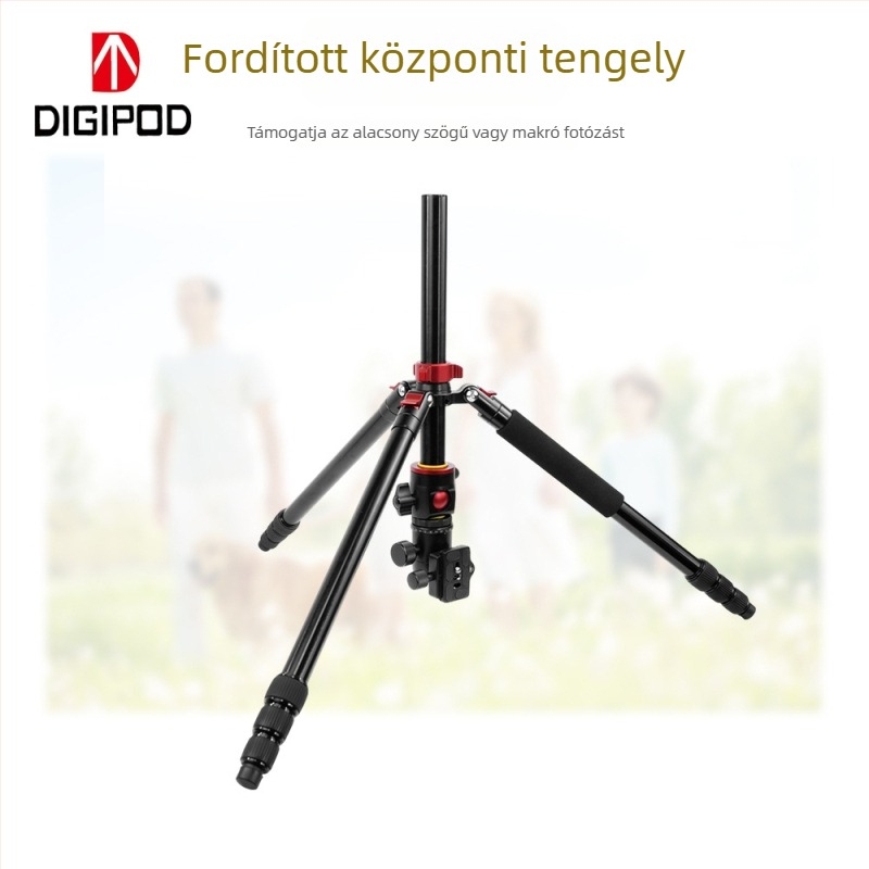 Panorámás fotózás állvány horizontális központi tengellyel és kivehető monopoddal, teherbírás 8 kg, munkamagasság 1,93 m, maxim csőátmérő 25 mm, 4 részre tagolódó, összecsukott hossz 0,46 m