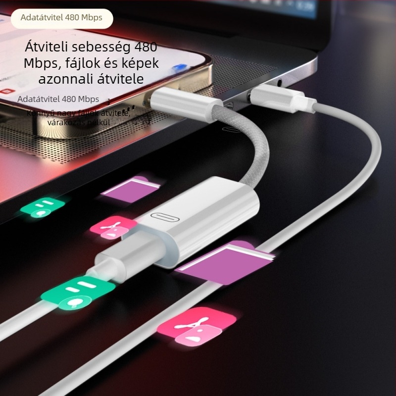 Type-C to Lightning kábel – 45W gyors töltés, adatátvitel, Apple készülékekkel kompatibilis (iPhone, iPad)