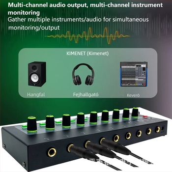Silveaudio Gax-lq03 mikrofonkeverő - 4/8-csatornás előfokozó és 6,5 mm bemenet