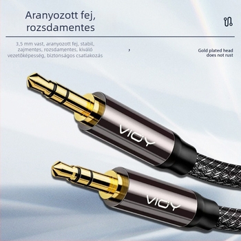 3,5 mm-es férfi–férfi audió kábel, 1/8 hüvelyk, hang- és videó eszközökhöz, ROHS tanúsított, YHT márka