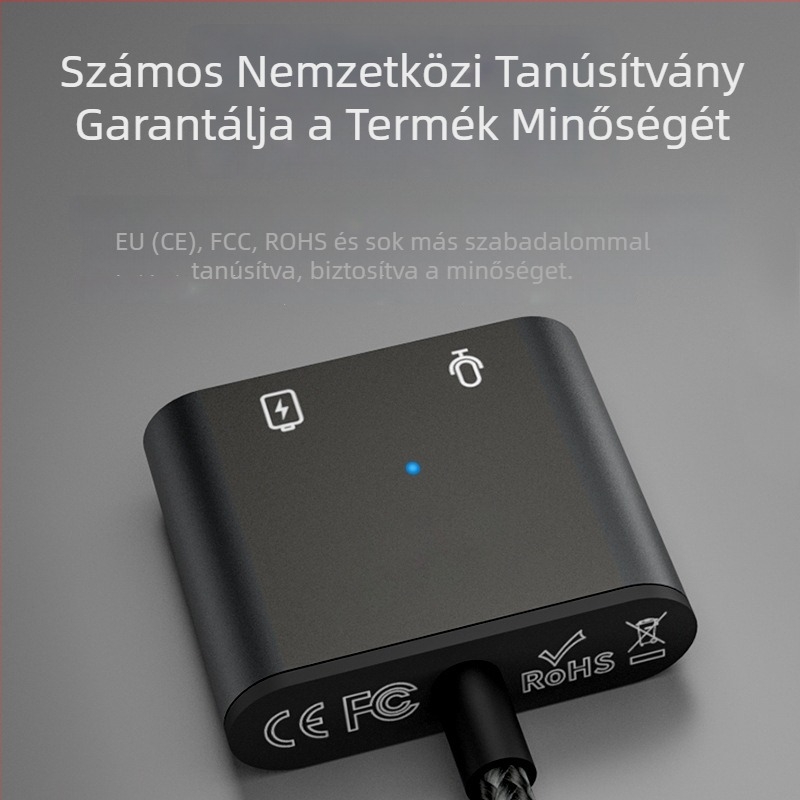 Apple adapter – négy az egyben mobil konverter töltésre, hívásokra és streamingre, licencelhető magáncímke
