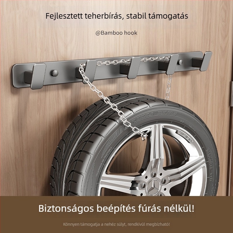 Fali ruhafogas, Modell 9126, Anyag: Space aluminum, Bevonat: spray-plasztik, Célja: ruhák felakasztása, Stílus: Modern egyszerűség