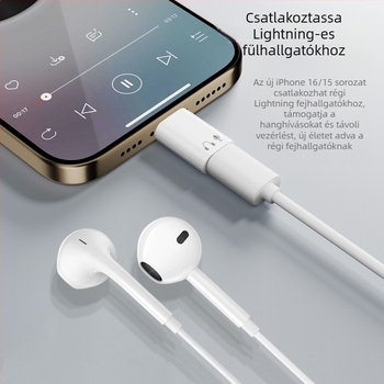Pinyue T67 USB-C–Lightning audió adapter iPhone 15-höz