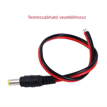 DC tápcsatlakozó központi tápegységhez — tiszta réz vezető, PVC burkolat, ROHS tanúsított