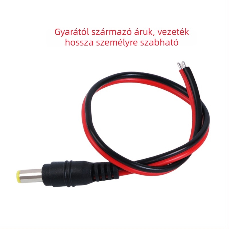 DC tápcsatlakozó központi tápegységhez — tiszta réz vezető, PVC burkolat, ROHS tanúsított