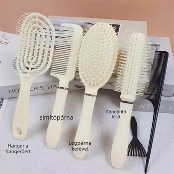 Hajfésű – párnázott, hengeres dizájn, göndör hajhoz, masszázs, 55 g