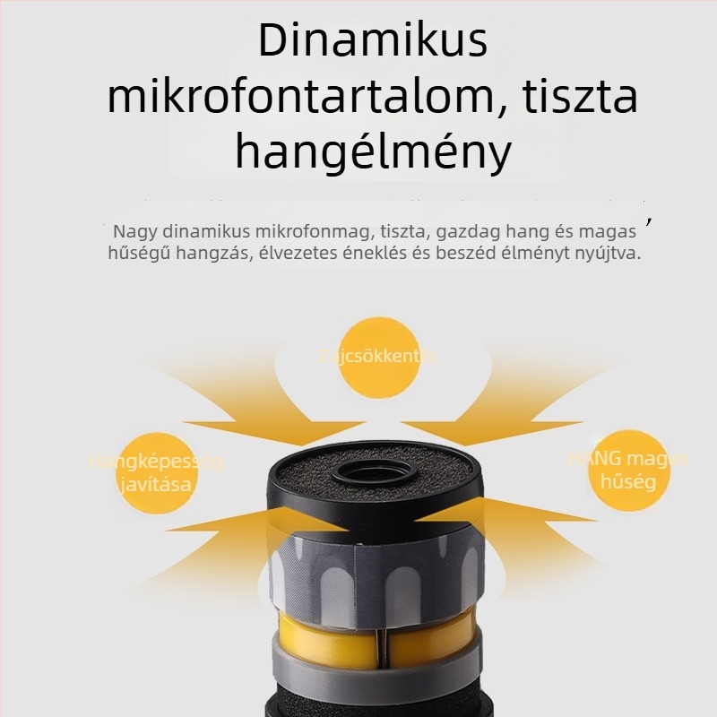 Meieark E104 Ötvözetes U‑konstrukciós vezeték nélküli mikrofon, 1–2 rendszer KTV és otthoni használatra, beépített 1000–1200 mAh akkumulátor, 3–6 órás üzemidő