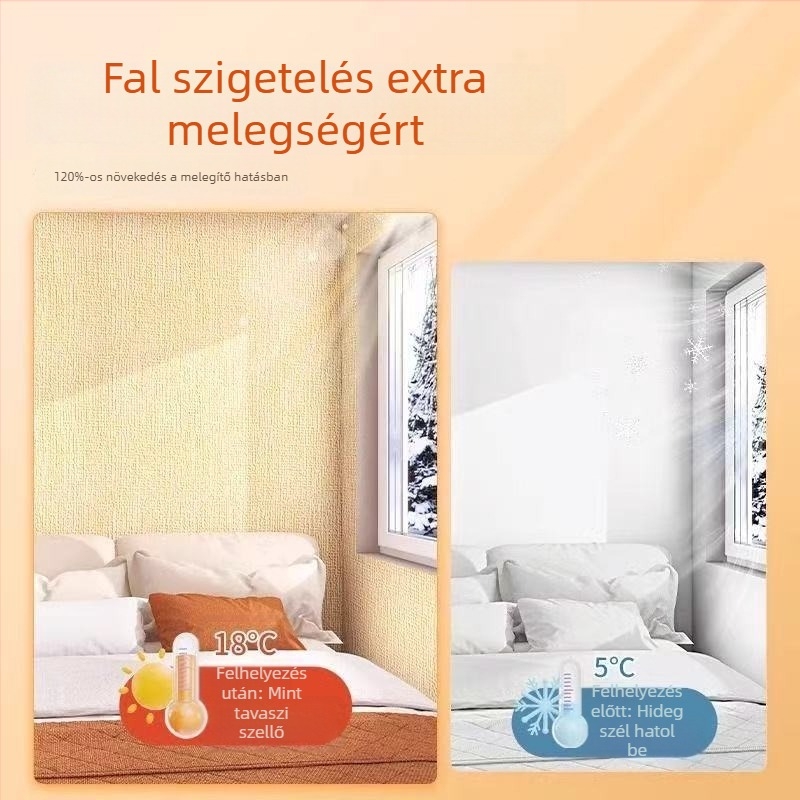 Öntapadós belső falpanelek hőszigeteléshez és hideg elleni védelemhez, vízálló, vastag dekoratív falpanelek