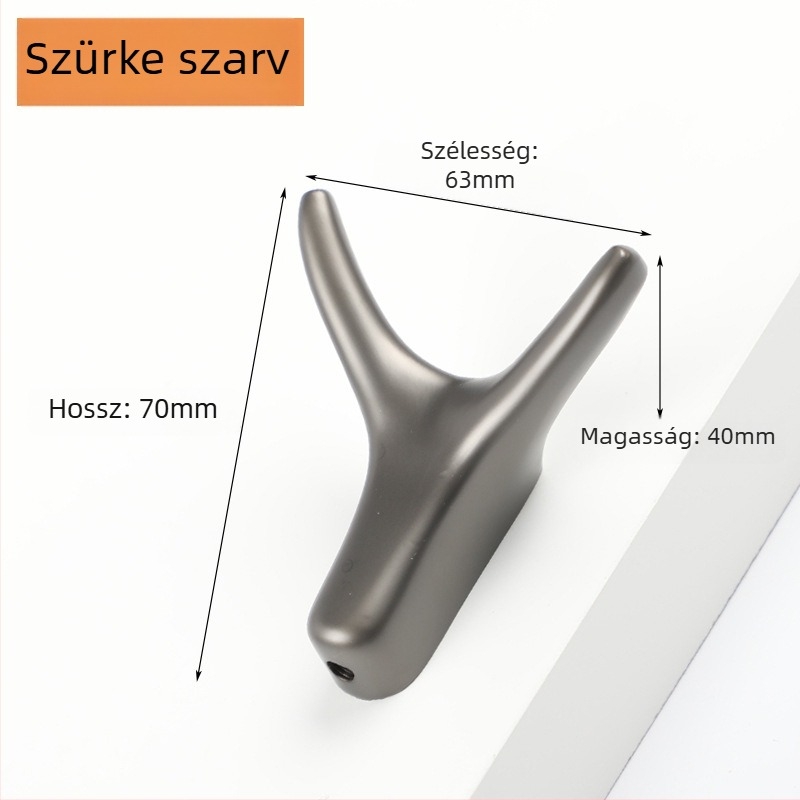 Fali szerelésű egy kampó konyha- és fürdőszobához, szekrény- és gardrób ajtókhoz, modell 9340, cinkötvözet, galvanizálás, stílus Light Luxury