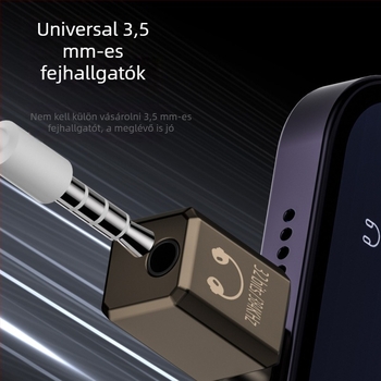 Fejhallgató-adapter 3,5 mm-es jackból Type-C-hez, beépített DAC, Hi-Fi hangzás