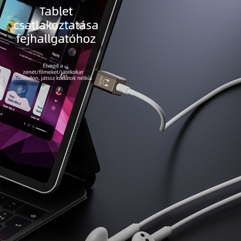Fejhallgató-adapter 3,5 mm-es jackból Type-C-hez, beépített DAC, Hi-Fi hangzás