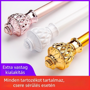 Megvastított alumíniumötvözetű függönyrúddal, csendes római stílusban, egysoros vagy kétsoros kivitelhez, sín-tartóval és tartozékokkal