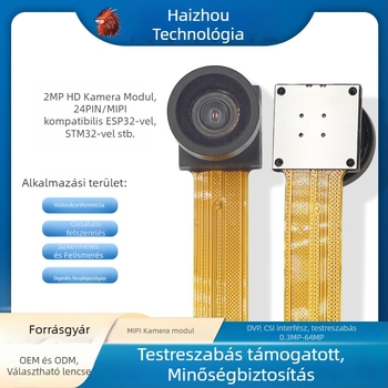 OV2640 Kameramodul, 2MP, DVP interfész, ESP32-kompatibilis, 160° széles látószögű objektív