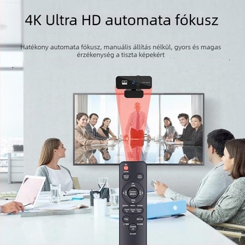 USB 4K webkamera számítógéphez beépített mikrofonnal, meghajtó nélkül, 30fps, USB 2.0