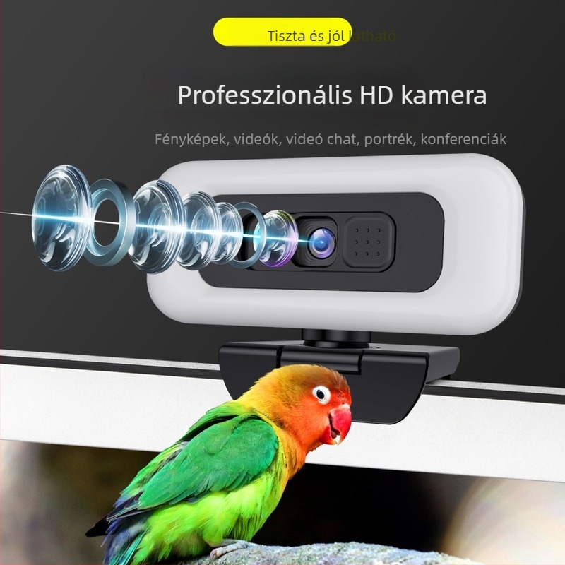 Intelligens PTZ USB kamera, 4K 3840x2160, 30fps, automatikus fókusz, beépített mikrofon, illesztőprogramok nélkül