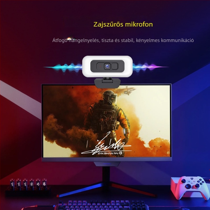 Intelligens PTZ USB kamera, 4K 3840x2160, 30fps, automatikus fókusz, beépített mikrofon, illesztőprogramok nélkül