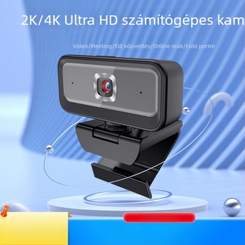HD webkamera 4K felbontású (3840x2160) USB, automata fókusz, beépített mikrofon, 30FPS