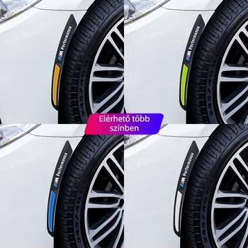 Reflektív kerékív matrica – ütközésvédő ragasztó, univerzális illeszkedés, modell Wheel Eyebrow 001, anyag: TPE, származás: Guangdong