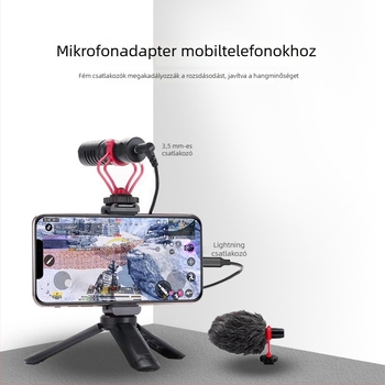 Comton E277 audio kábel, 3,5 mm-től Lightning-ig, aranyozott rézmag, kompatibil iPhone mikrofon és hangkártya
