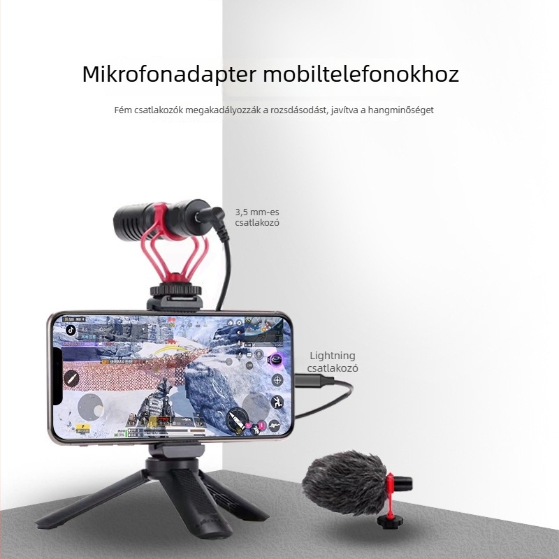 Comton E277 audio kábel, 3,5 mm-től Lightning-ig, aranyozott rézmag, kompatibil iPhone mikrofon és hangkártya