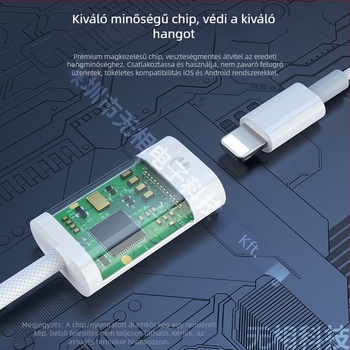 Type-C to Lightning fejhallgató adapter Apple fejhallgatókhoz – Univerzális kompatibilitás