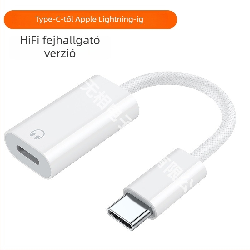 Type-C to Lightning fejhallgató adapter Apple fejhallgatókhoz – Univerzális kompatibilitás