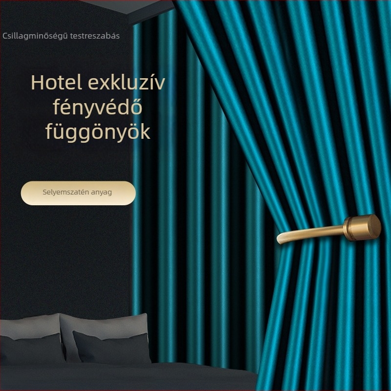 Szállodai és irodai sötétítő függöny – műselyem, egyszínű, poliészter, magas árnyékolás 70-90%, hőszigetelés, projektekhez szabható
