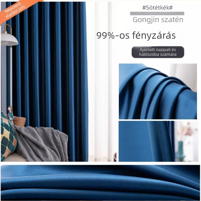 Szállodai és irodai sötétítő függöny – műselyem, egyszínű, poliészter, magas árnyékolás 70-90%, hőszigetelés, projektekhez szabható