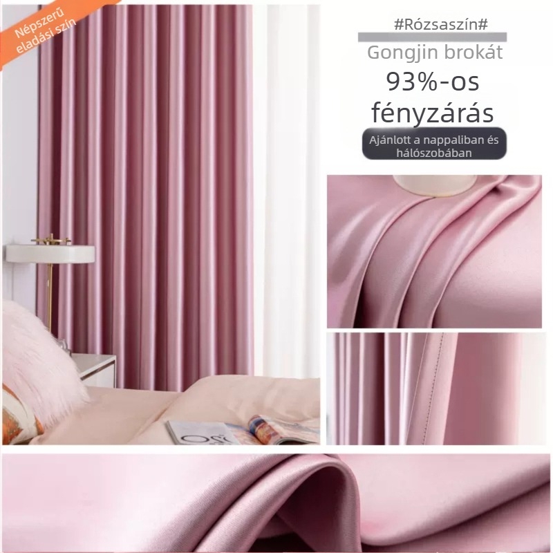 Szállodai és irodai sötétítő függöny – műselyem, egyszínű, poliészter, magas árnyékolás 70-90%, hőszigetelés, projektekhez szabható