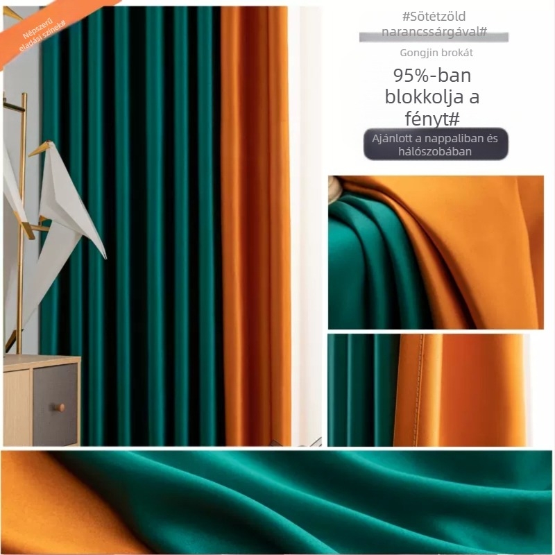 Szállodai és irodai sötétítő függöny – műselyem, egyszínű, poliészter, magas árnyékolás 70-90%, hőszigetelés, projektekhez szabható