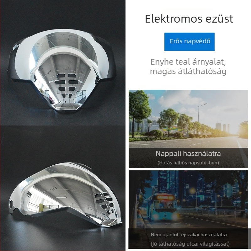 Ghost Face Airflite sisaklencséje — HD elektroplatált lencse, nappal- és éjszakai univerzális kompatibilitás, sisak kiegészítő