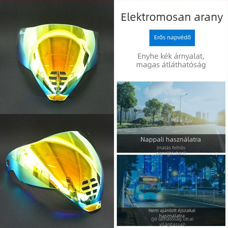 Ghost Face Airflite sisaklencséje — HD elektroplatált lencse, nappal- és éjszakai univerzális kompatibilitás, sisak kiegészítő