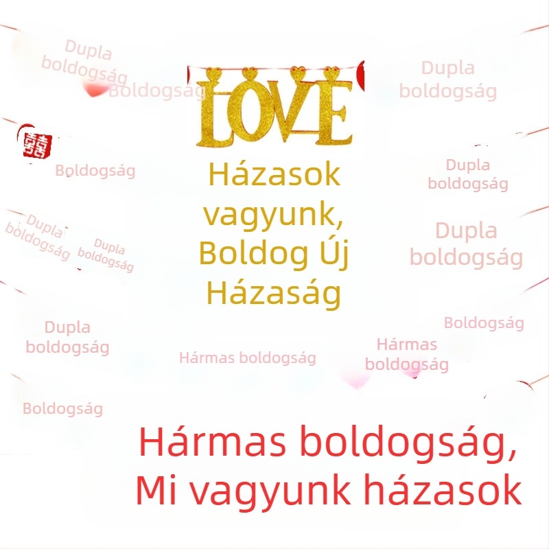 Windmill Boy márkájú szalag dekorációs rekvizit esküvői helyszínre és új otthonhoz – a Boldogság jelével