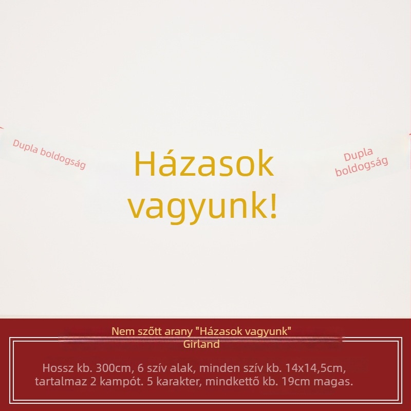 Windmill Boy márkájú szalag dekorációs rekvizit esküvői helyszínre és új otthonhoz – a Boldogság jelével