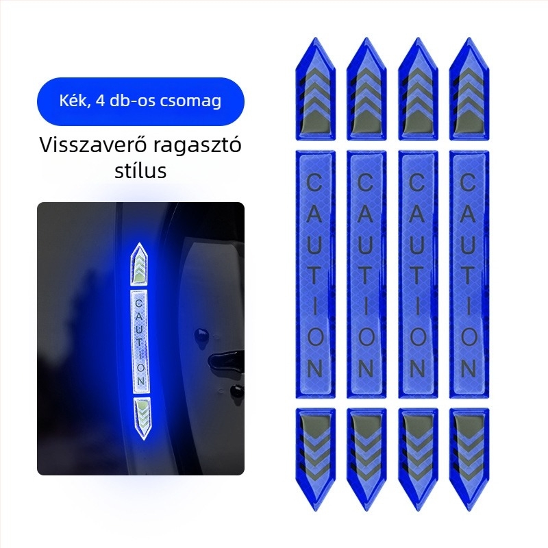 Autóajtó védőcsík fényvisszaverő mintával — Diamond Reflective Paste sorozat, karosszériára ragasztható matrica, testreszabható