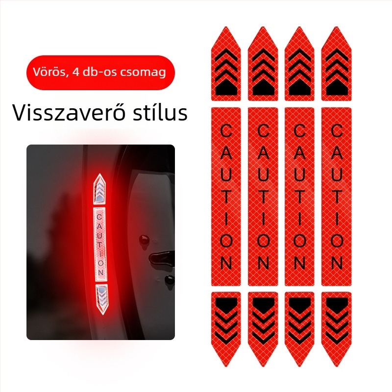 Autóajtó védőcsík fényvisszaverő mintával — Diamond Reflective Paste sorozat, karosszériára ragasztható matrica, testreszabható
