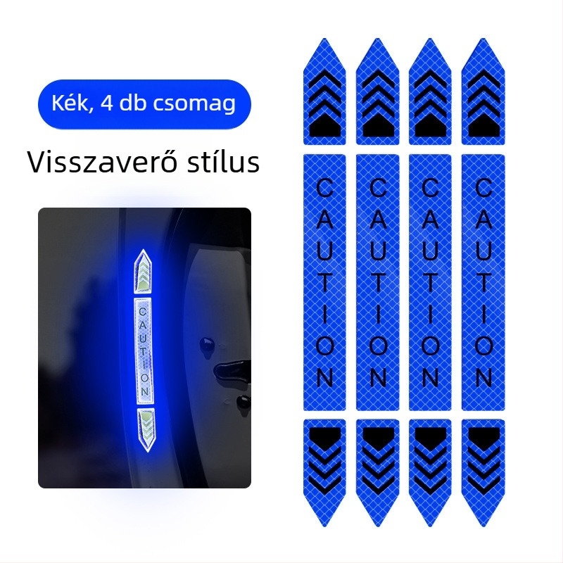 Autóajtó védőcsík fényvisszaverő mintával — Diamond Reflective Paste sorozat, karosszériára ragasztható matrica, testreszabható