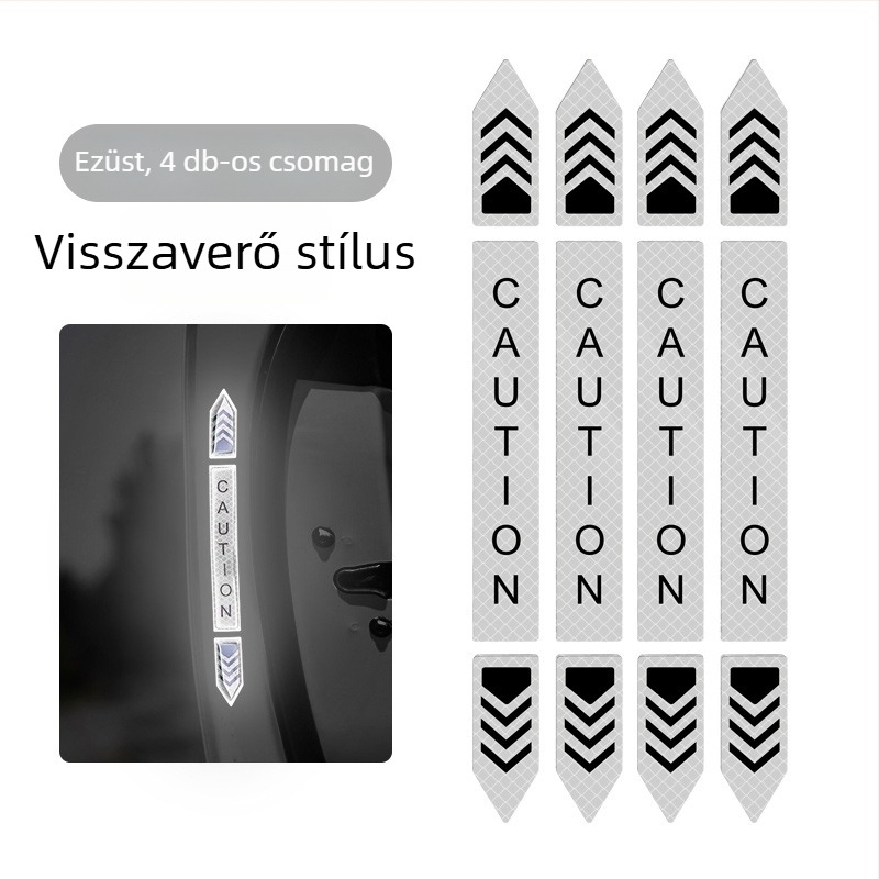Autóajtó védőcsík fényvisszaverő mintával — Diamond Reflective Paste sorozat, karosszériára ragasztható matrica, testreszabható