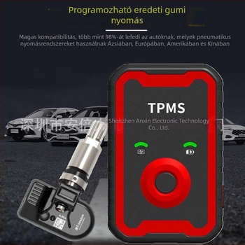 Anbeili Gumiabroncsnyomás-illesztő eszköz – Univerzális szenzor aktiválás/Reset és programozó eszköz, Modell A9, 0–6 bar, Autó/Kamion/SUV, Hordozható, APP-kijelző