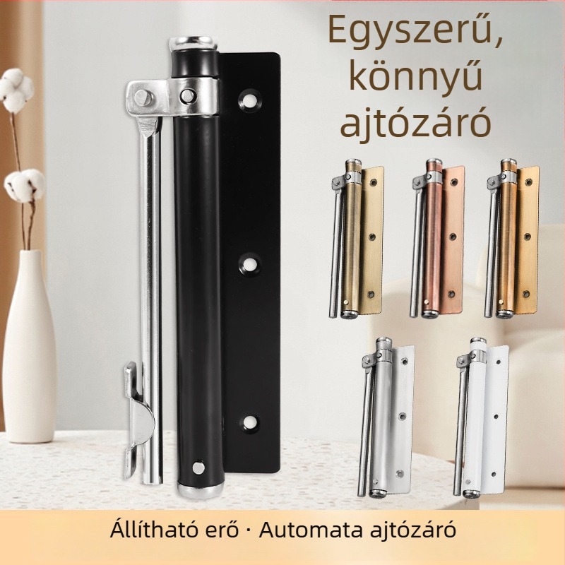 Rozsdamentes acél ajtócsukó, állítható, rejtett a képernyő- és faajtókhoz – modern minimalista stílus
